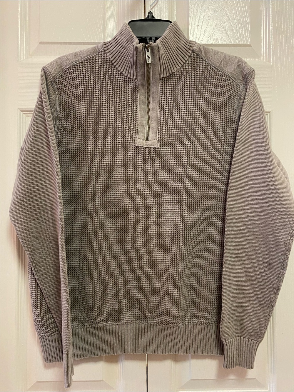 Tommy Bahama Men's Half-Zip Waffle Knit Sweater - grey (Sz M)